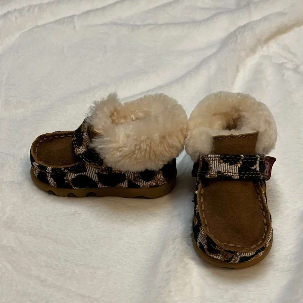 Twisted X Tan and Brown Baby Booties